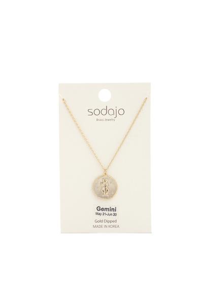 SODAJO ASTROLOGY SIGN GOLD DIPPED NECKLACE