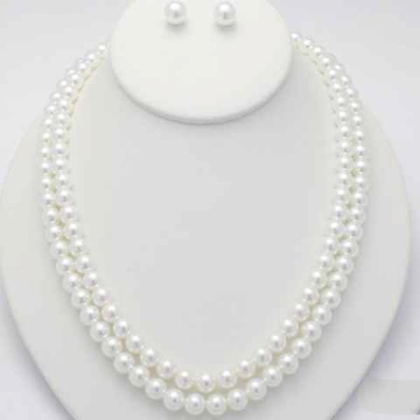 PEARL BEAD LAYERED NECKLACE