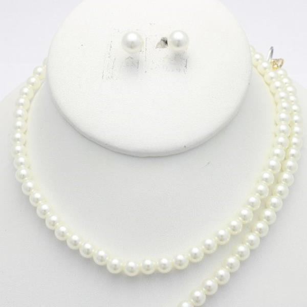 Pearl Bead Necklace Set