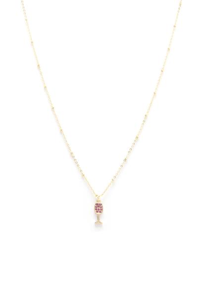 DAINTY WINE GLASS NECKLACE