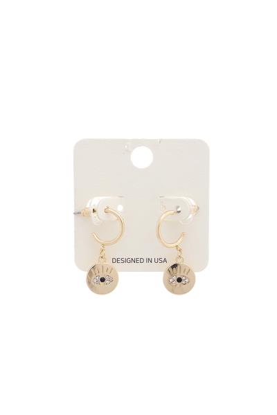 Eye Disc Metal Earring