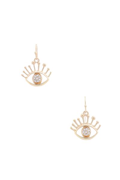 Rhinestone Eye Drop Earring