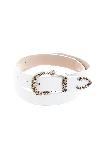 SMOOTH METAL SNAKE PATTERN BUCKLE BELT