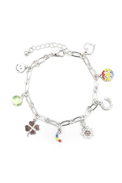 Metal Multi Charm Bracelet