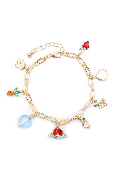 Metal Multi Charm Bracelet
