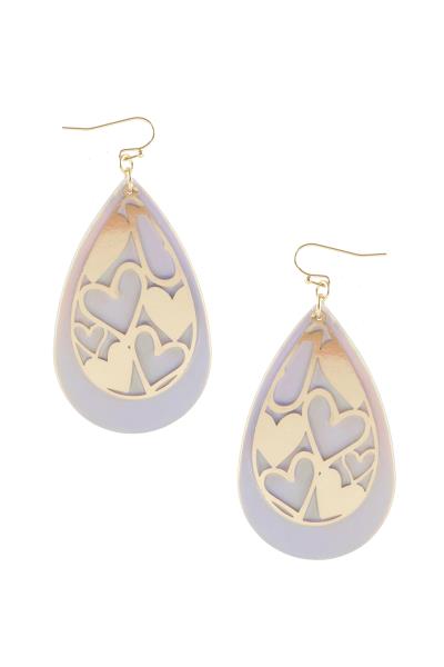 Heart Teardrop Dangle Earring