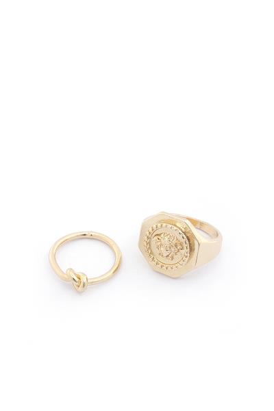 SODAJO Hexagon Shape Metal Ring