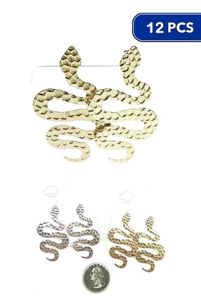 Snake Metal Earring (12 Units)