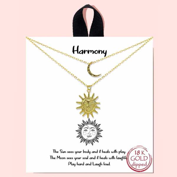 18K GOLD RHODIUM DIPPED HARMONY NECKLACE
