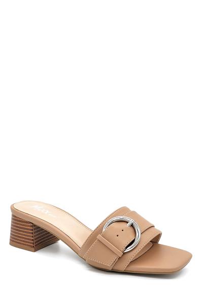 TRENDY BUCKLE STRAP SLIP ON HEEL