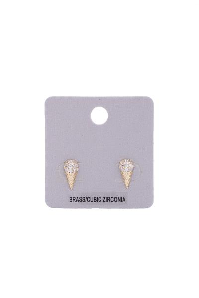 Dainty Ice Cream Rhinestone Earring