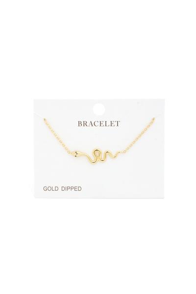 Snake Charm Gold Dipped Bracelet