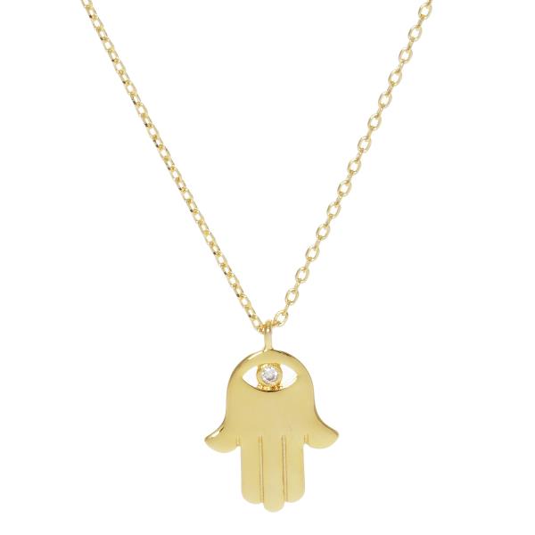 HAMSA HAND CHARM GOLD DIPPED NECKLACE