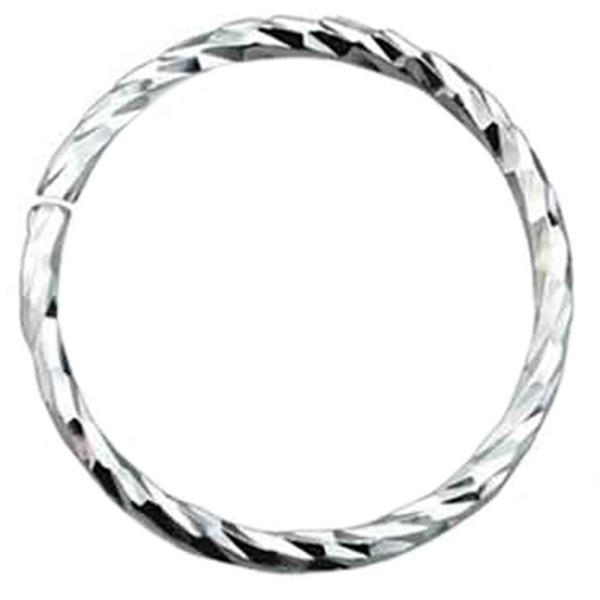 Sterling Silver Twist Hoop Nose Ring 20 Pc