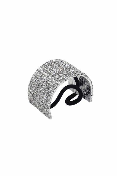 HALF ROUND RHINESTONE HAIR TIE