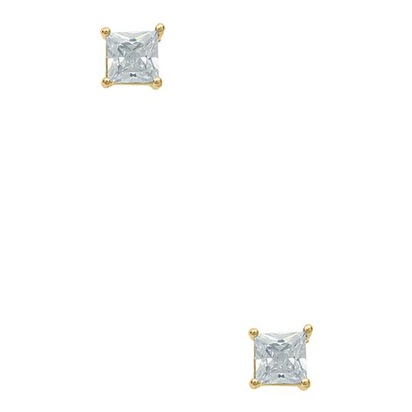 7mm Square Crystal Stud Earring