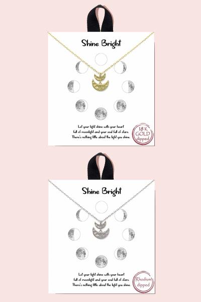 18K Gold Rhodium Dipped Shine Bright Necklace