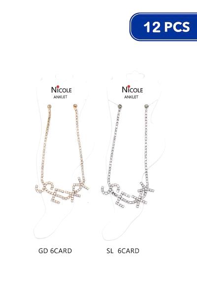 Rhinestone Sexy Anklet (12 Units)
