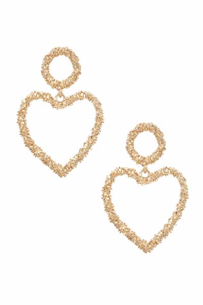 ROUGH HEART DANGLE EARRING