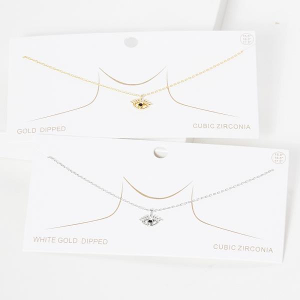 EVIL EYE CHARM GOLD DIPPED NECKLACE