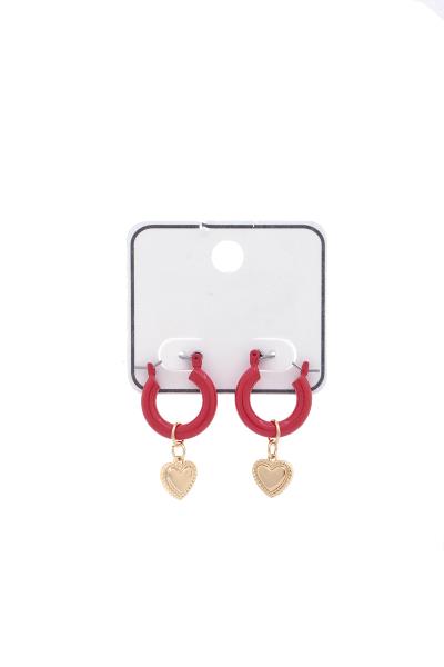 Dainty Heart Huggie Earring