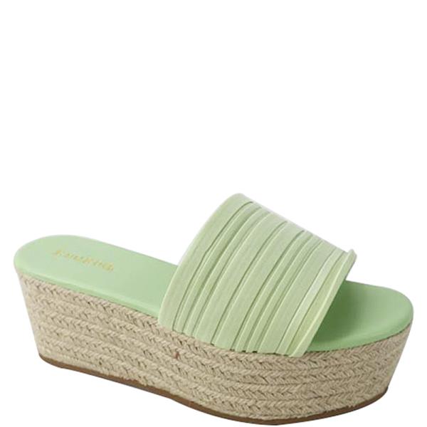 CHIC THICK HIGH STRAW WOVEN SLIP ON SLIPPER SANDALS 12 PAIRS