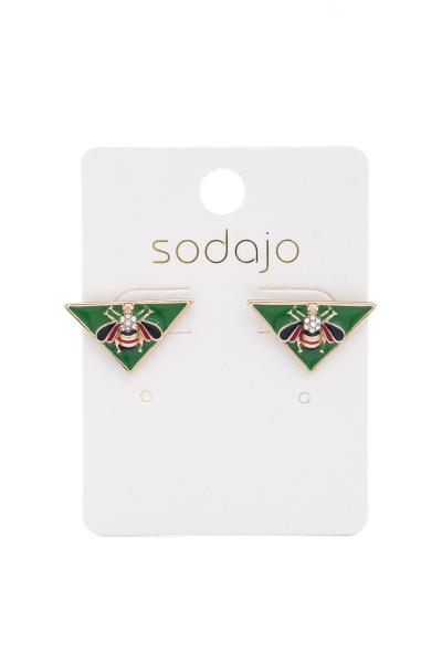 SODAJO Bee Triangle Shape Earring