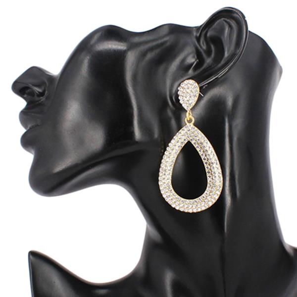 Double Teardrop Rhinestone Earring