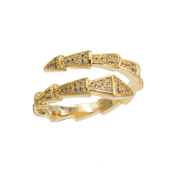 Rhinestone Swirl Single Ring