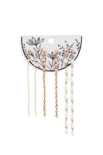Pearl Bead Earring Set