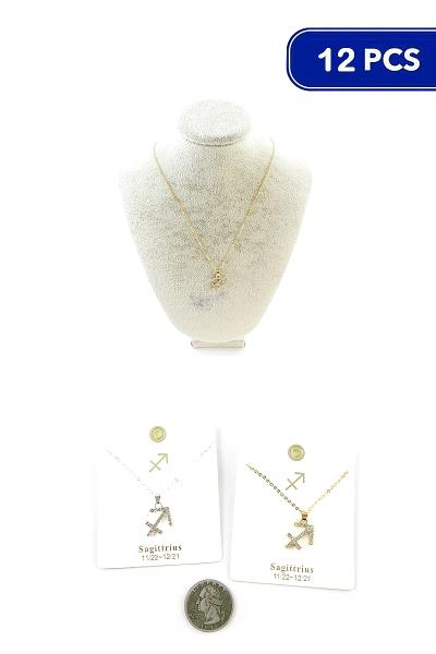 Zodiac Signs Necklace Set (12 Units)