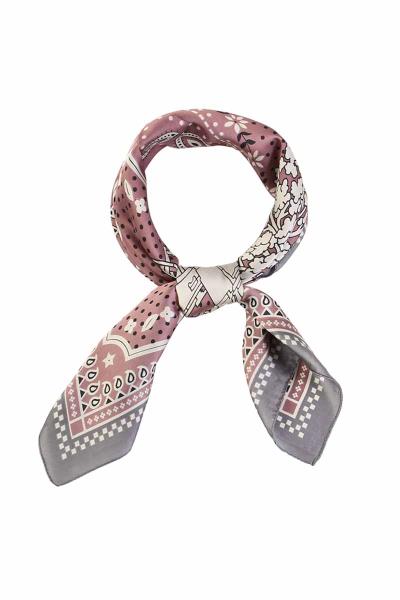 Flower Pattern Two Tone Neck Scarf