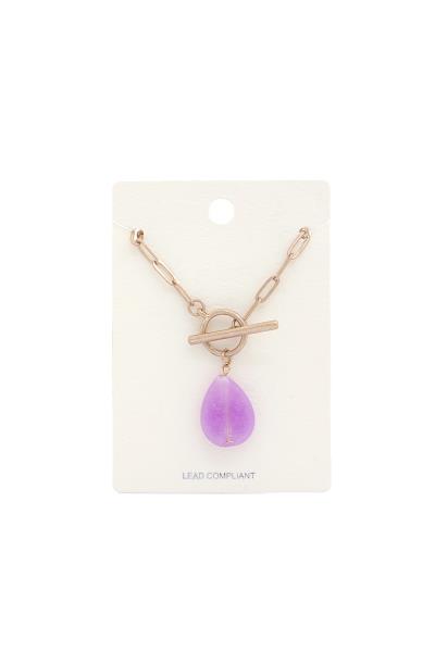 TEADROP TOGGLE CLASP NECKLACE
