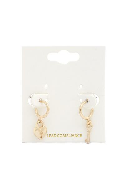 Heart Lock Mini Earring