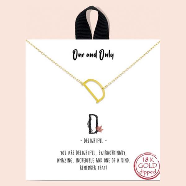 BLB METAL INITIAL MESSAGE NECKLACE