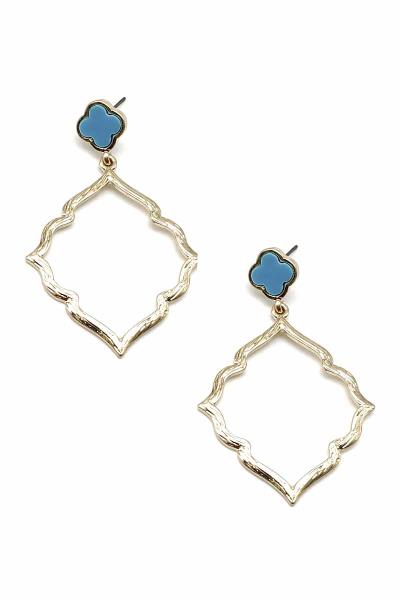 Flower Metal Dangle Earring