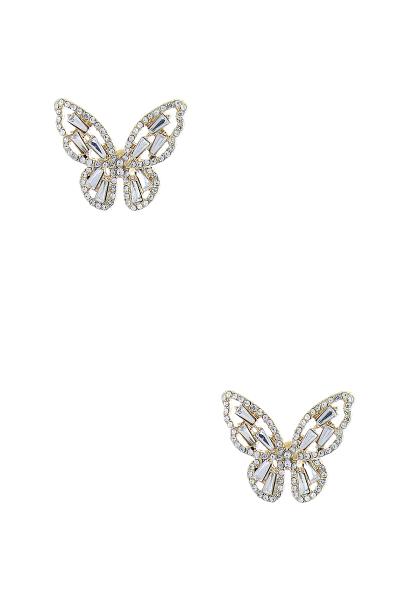 Rhinestone Crystal Butterfly Earring