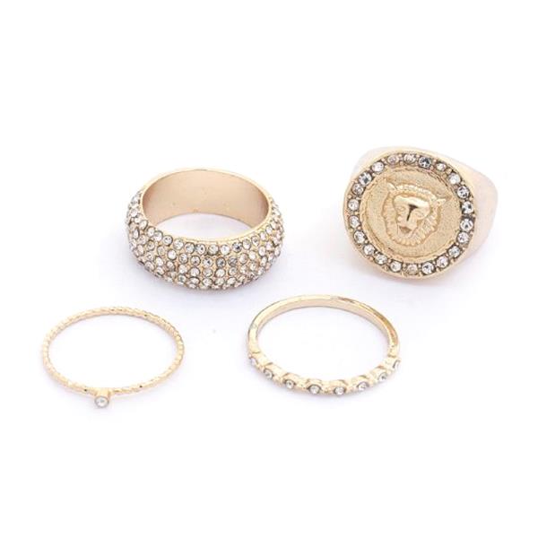 SODAJO Rhinestone Metal Ring Set