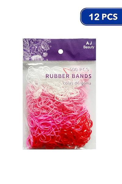 500 PC Color Hair Tie Rubber Bands (12 Units)