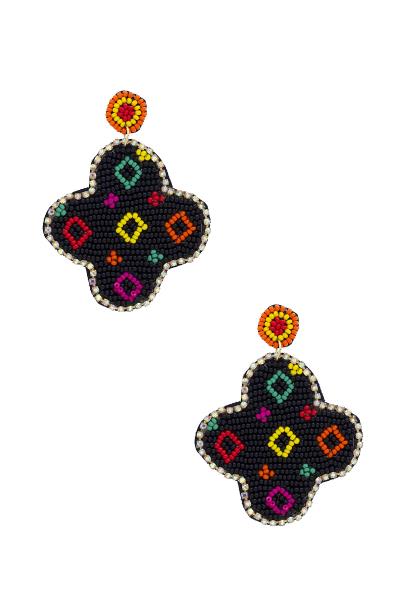 Seed Bead Moroccan Shape Earring