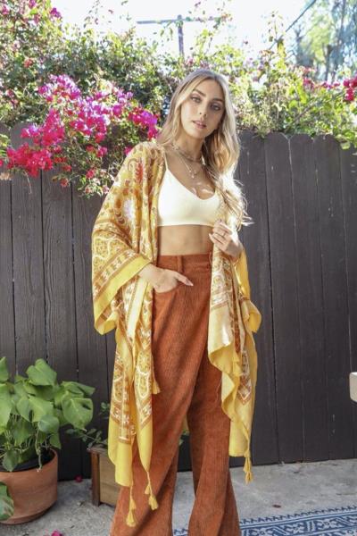 Touch of Morocco Tapestry Tassel Kimono