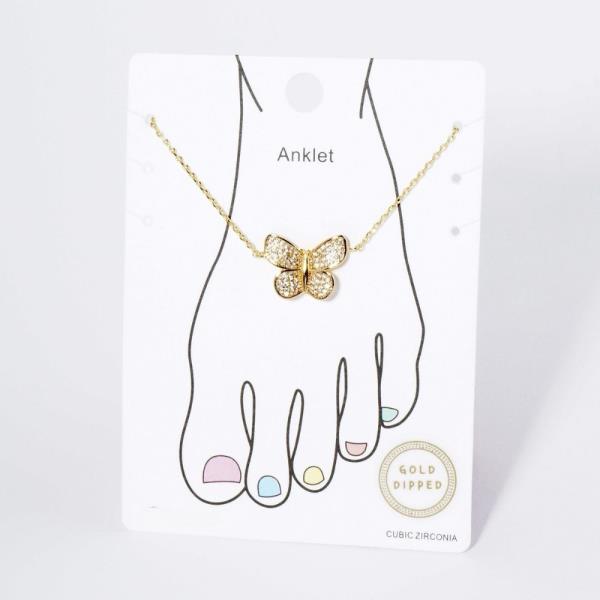Butterfly Gold Dipped Anklet
