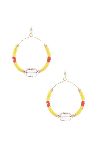 Circle Rubber Disc Drop Earring