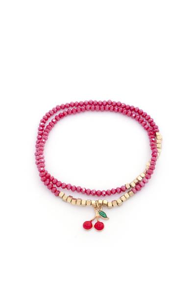 Fruit Charm Beaded Bracelet