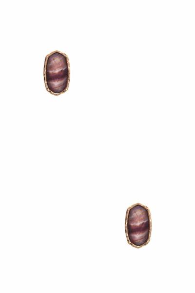 Natural Stone Stud Earring