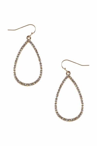 Rhinestone Teardrop Dangle Earring
