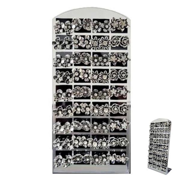 FASHION MINI FLORAL MULTI DESIGN 36 PAIR EARRING SET (12 UNITS)