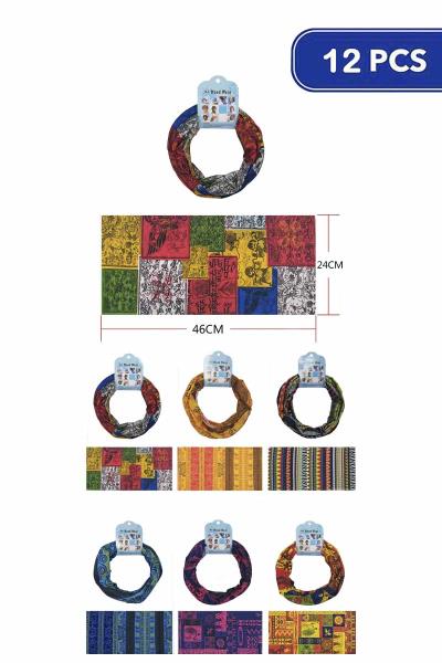 Color Block Fabric Headband (12 Units)