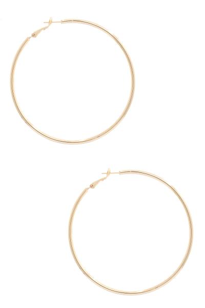 THIN METAL 14K GOLD DIPPED EARRING