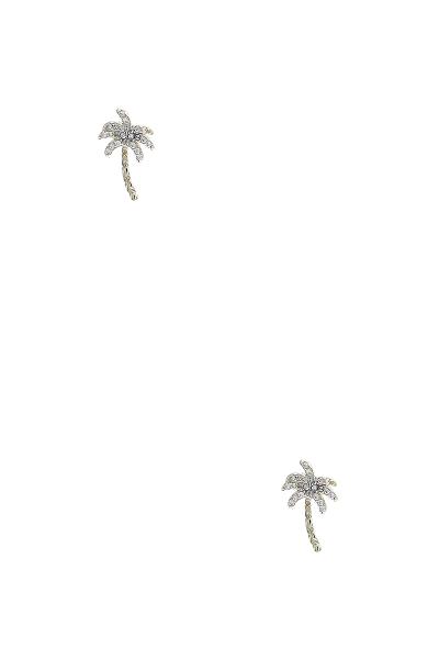 Crystal Tiny Palm Tree Stud Earring